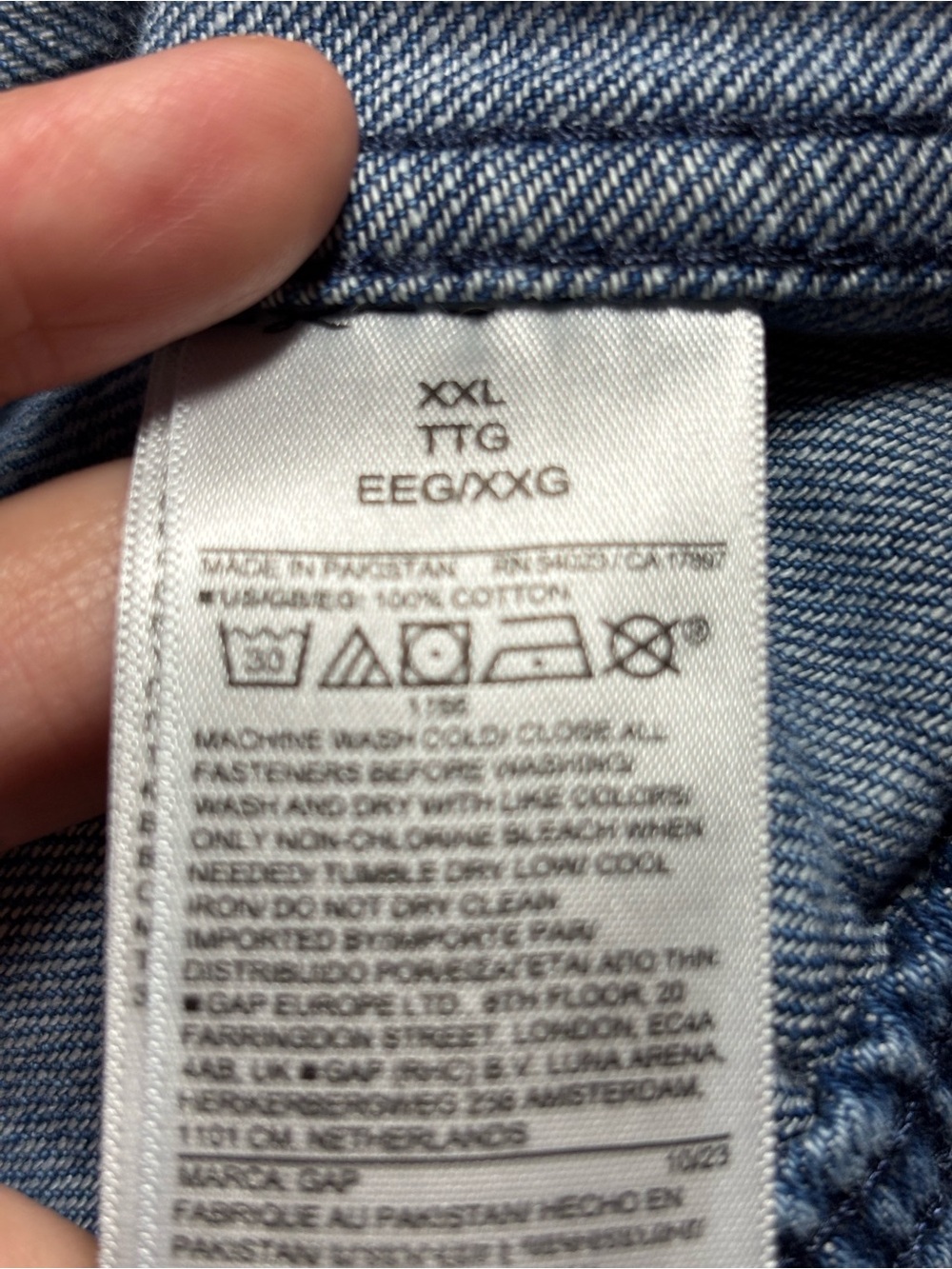 Gap Women's High Rise Cargo Easy Jeans Pull On Size XXL Blue Utility Coastal - Picture 5 of 5